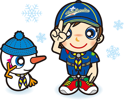 雪だるまとカブスカウト
