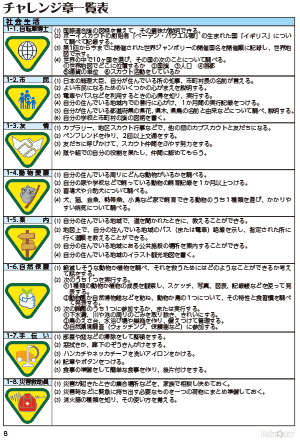 デンリーダー手帳・チャレンジ章