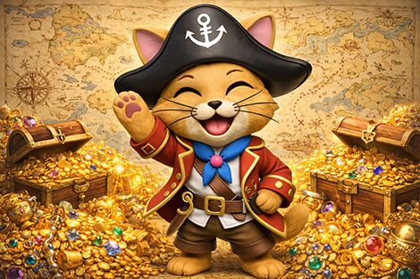 ニャンピースと財宝