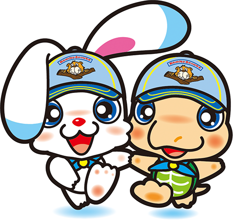 ウサギとカメ　ビーバー